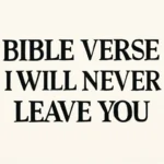 bible verse i will never leave you