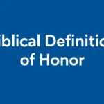 biblical definition of honor