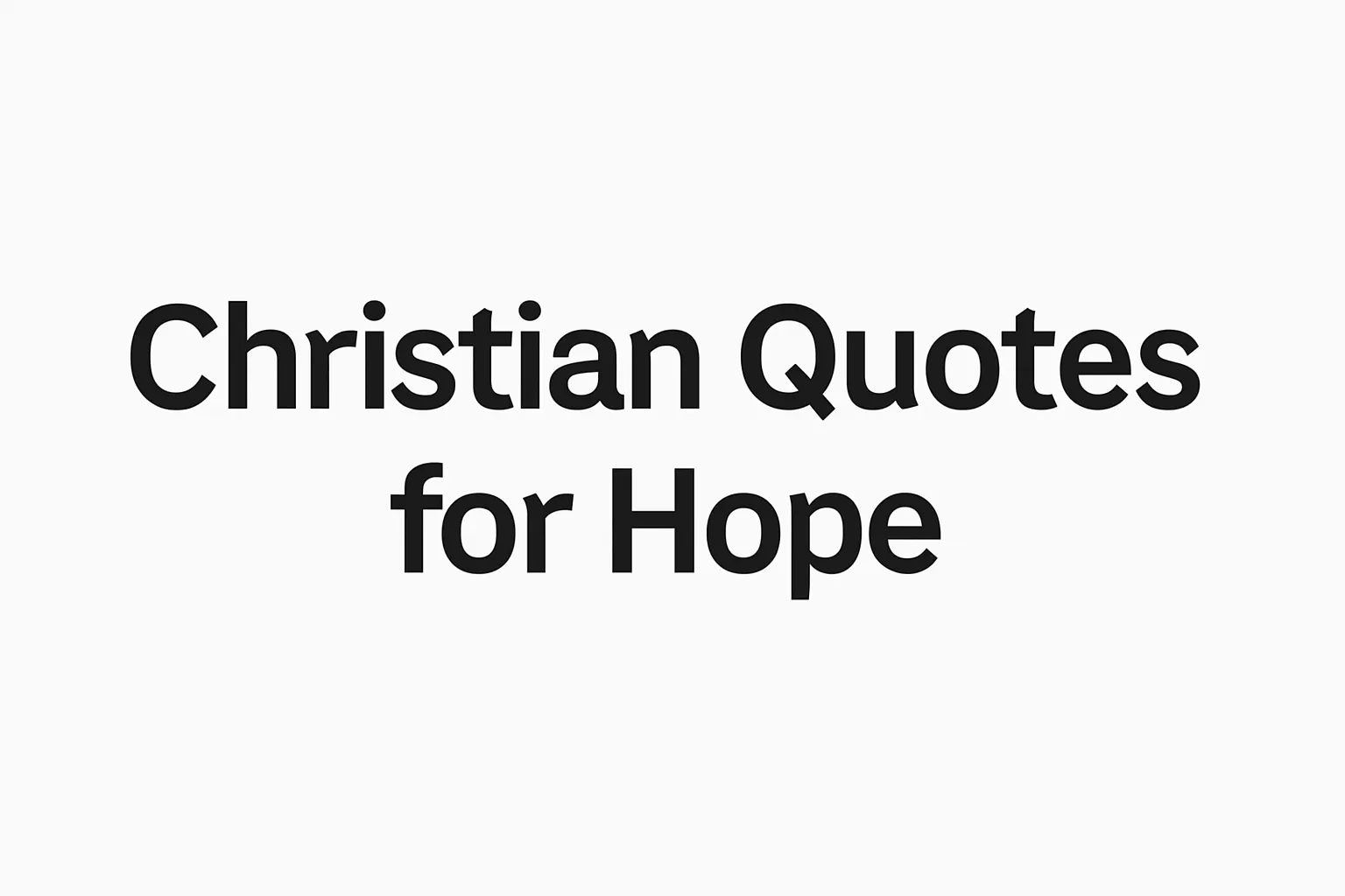 christian quotes for hope