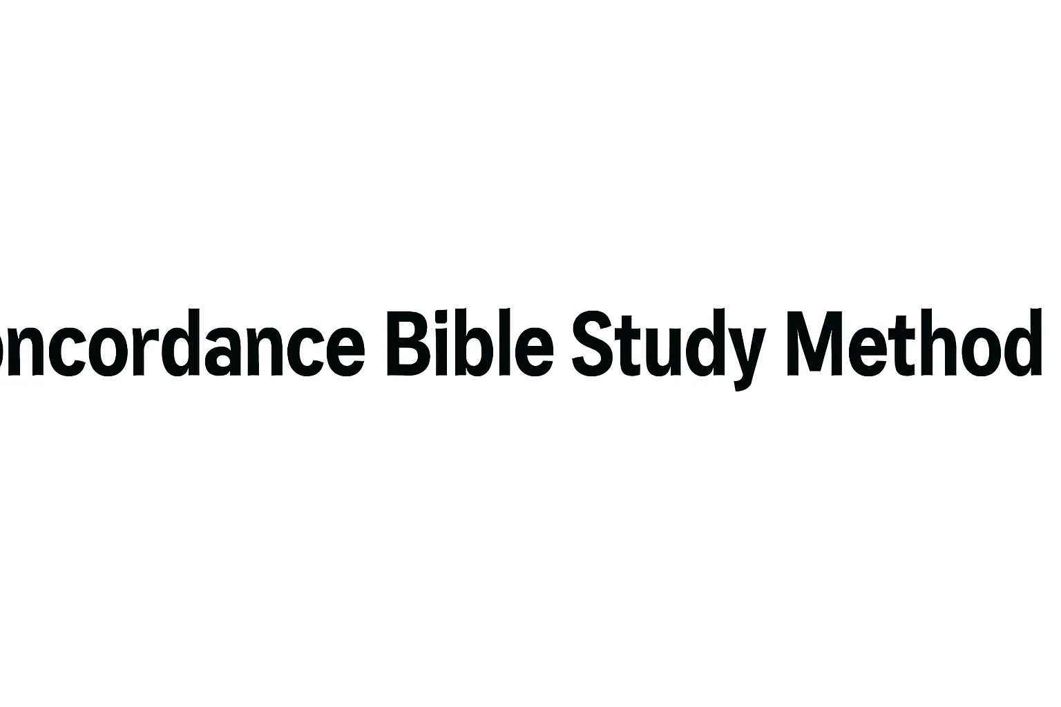 concordance bible study method