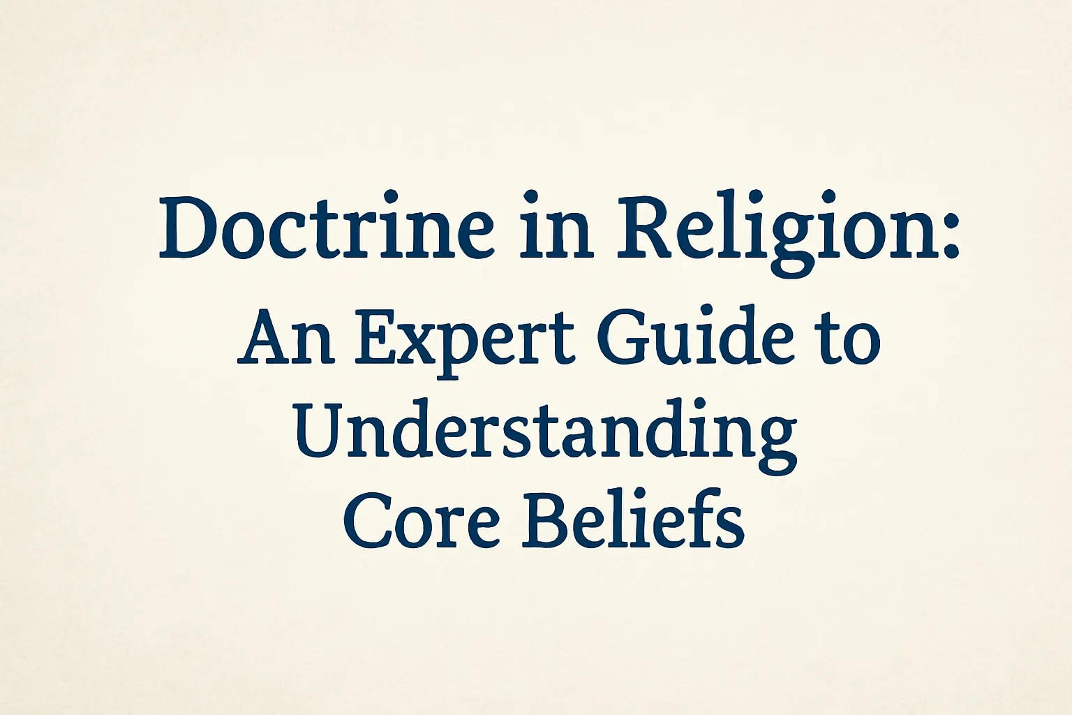 doctrine in religion