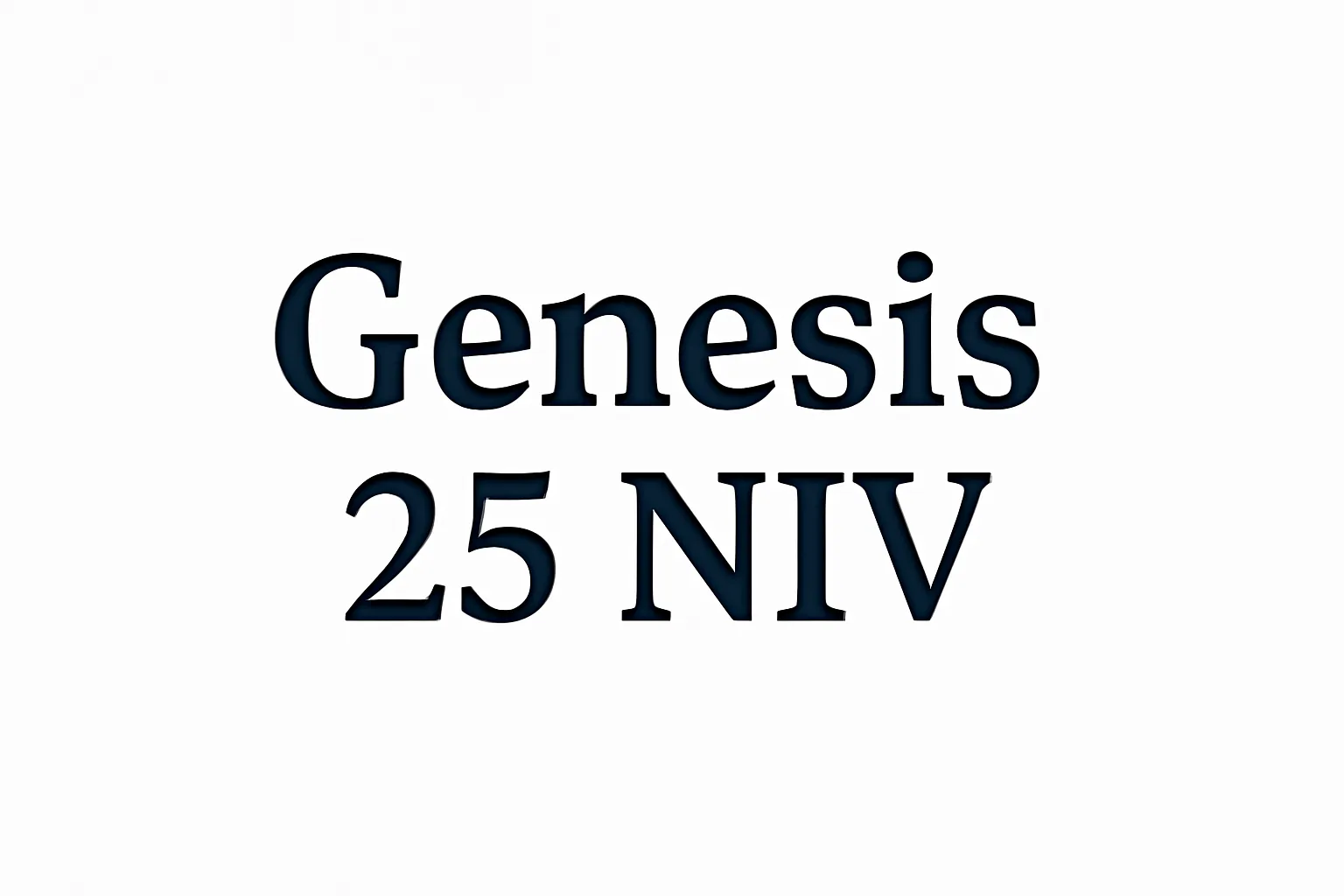 genesis 25 niv
