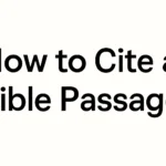 How to Cite a Bible Passage: A Quick Guide to Bible Citations how to cite a bible passage