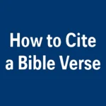 how to cite a bible verse