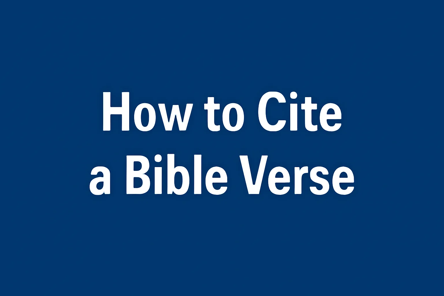 how to cite a bible verse