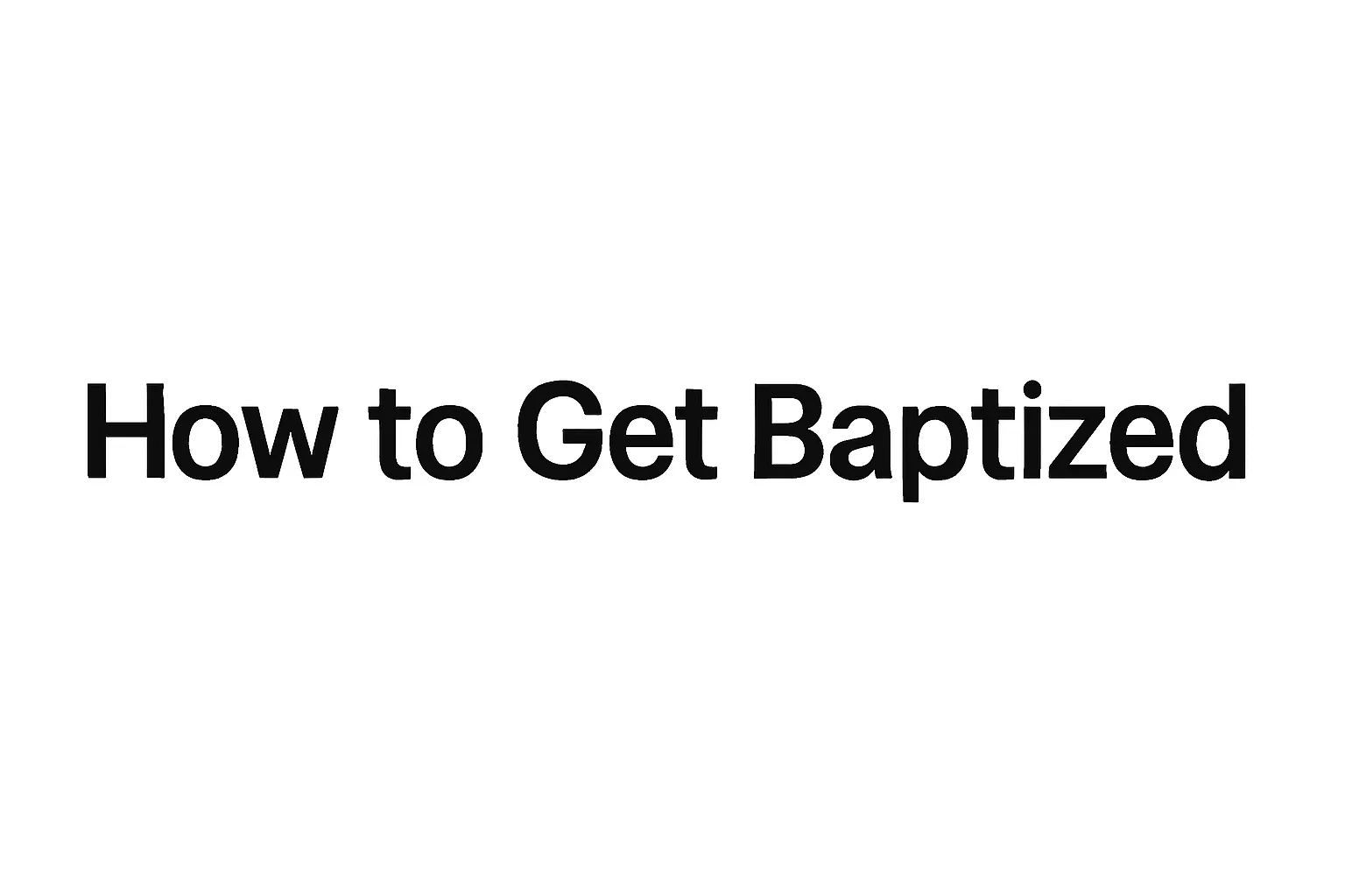 how to get baptized