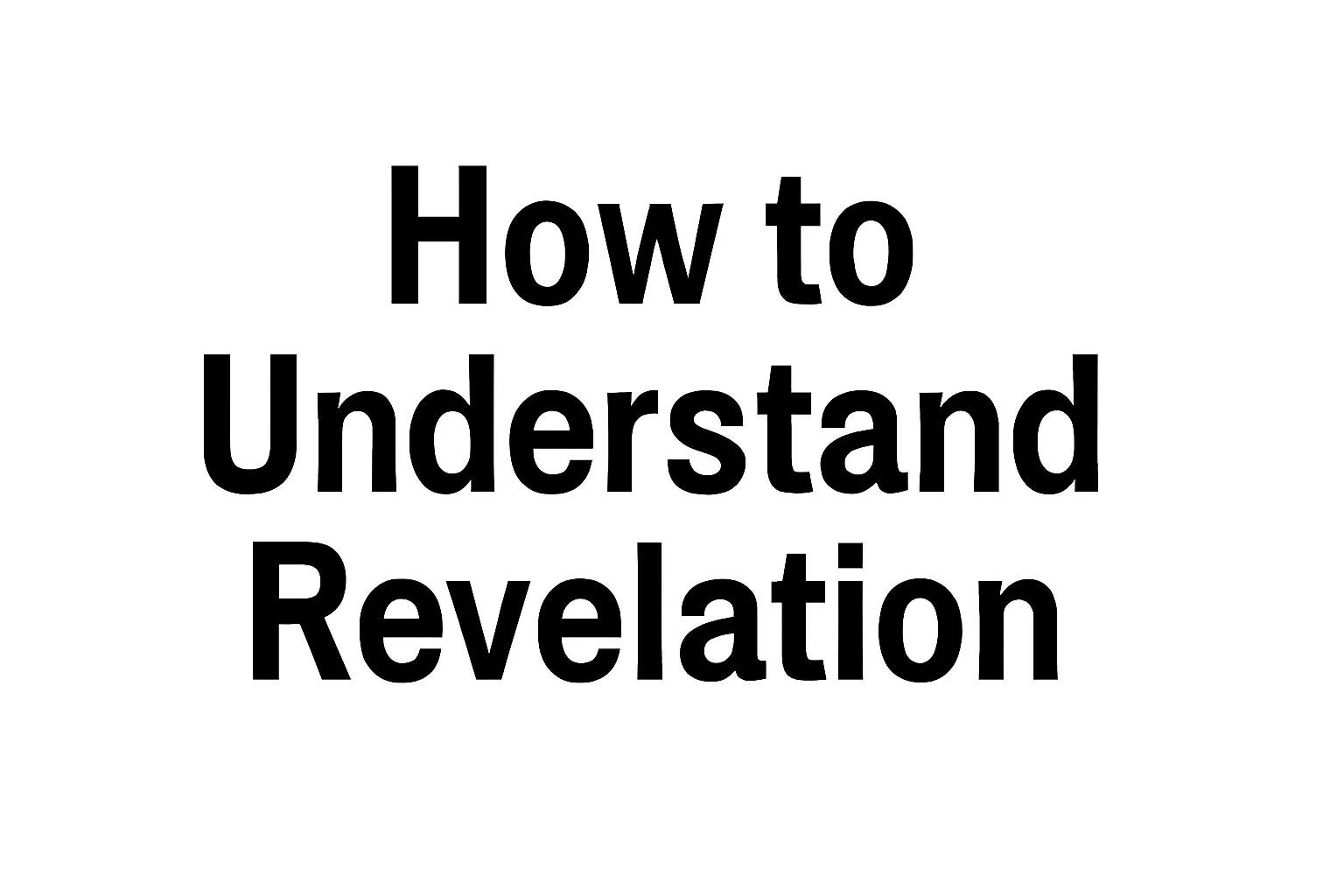 how to understand revelation