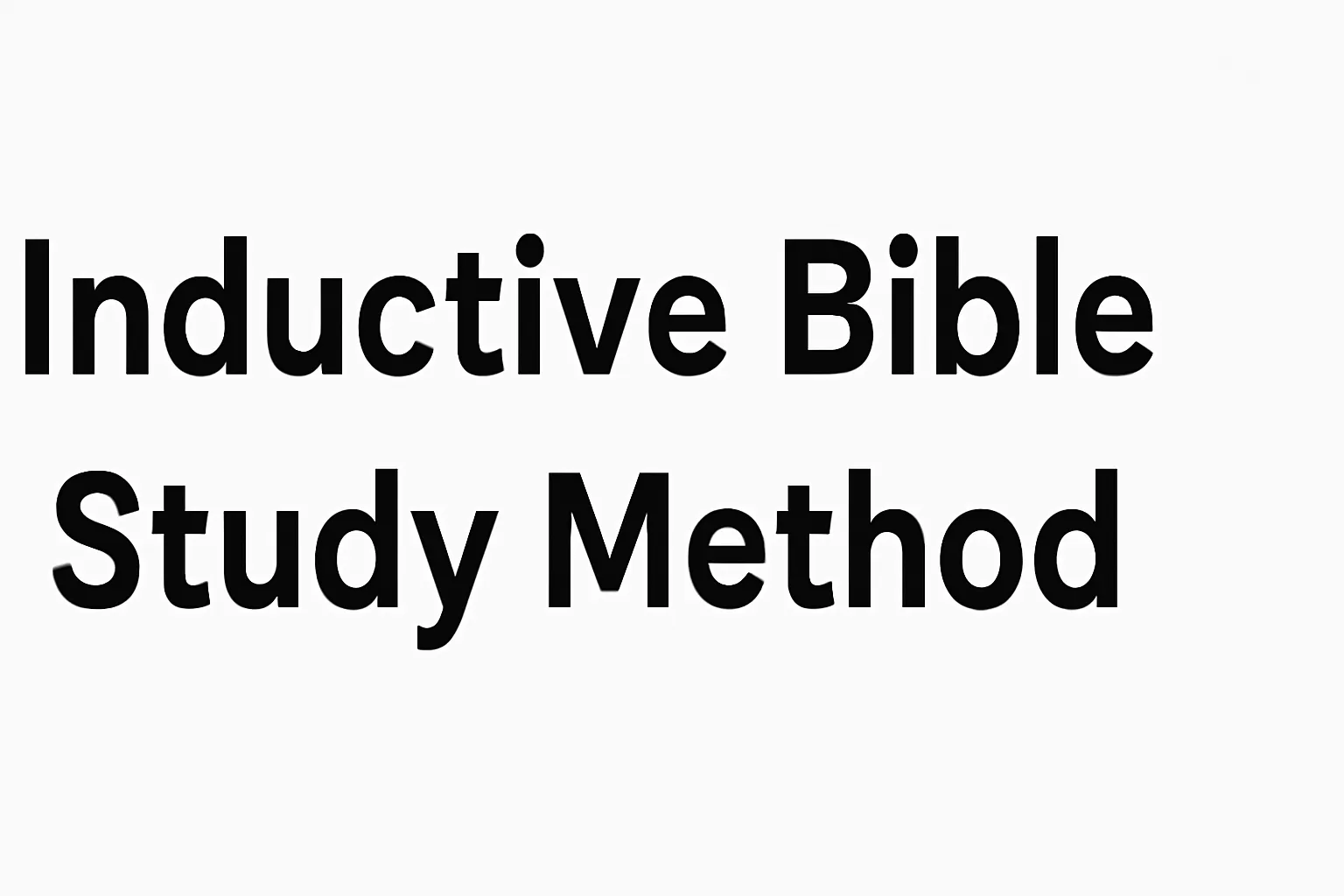 inductive bible study method