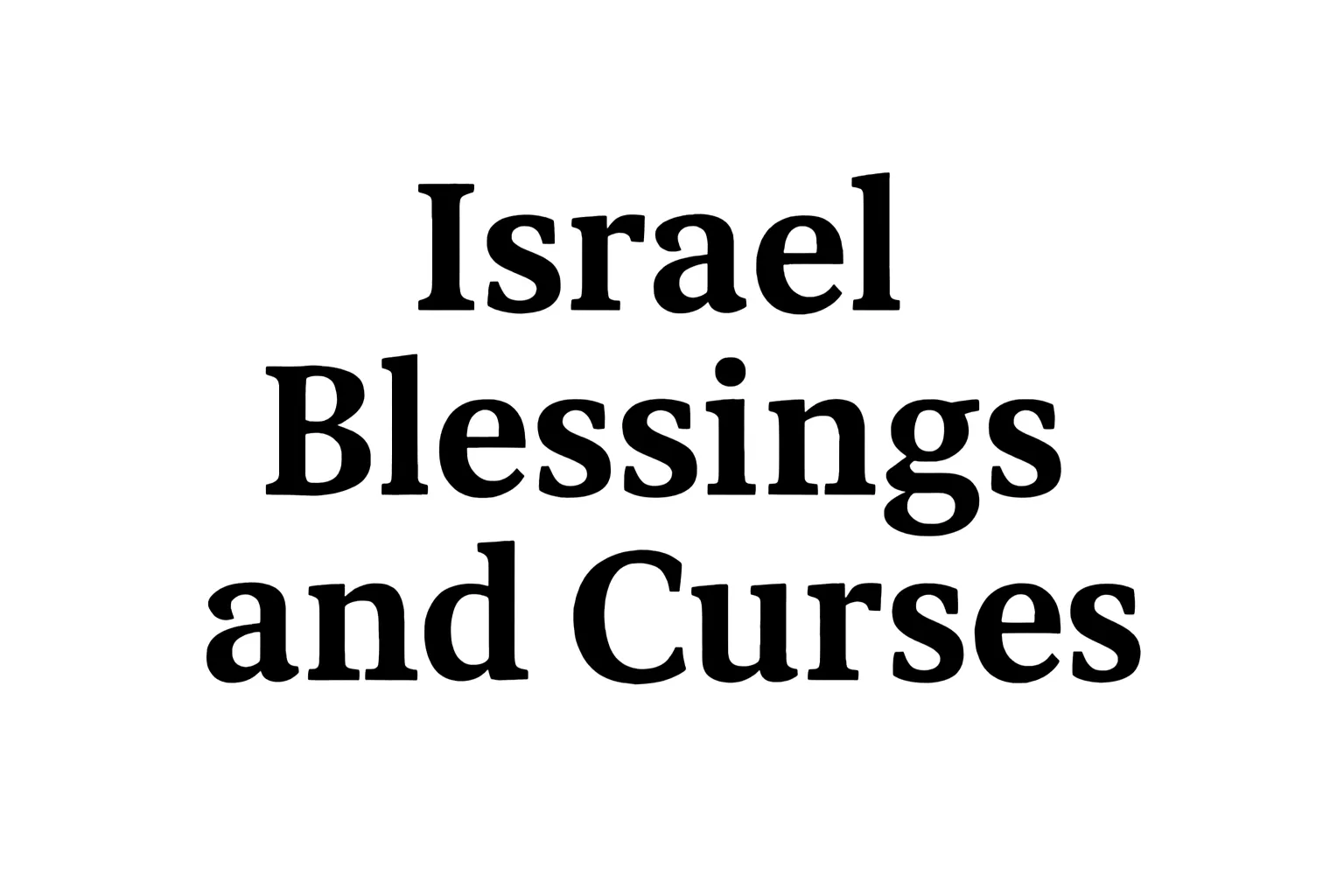 israel blessings and curses
