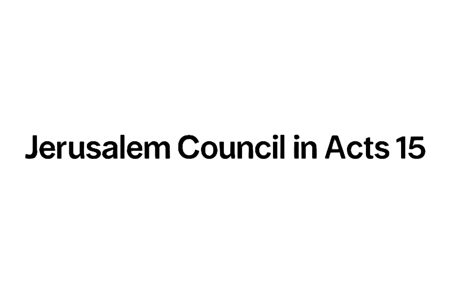 jerusalem council in acts 15