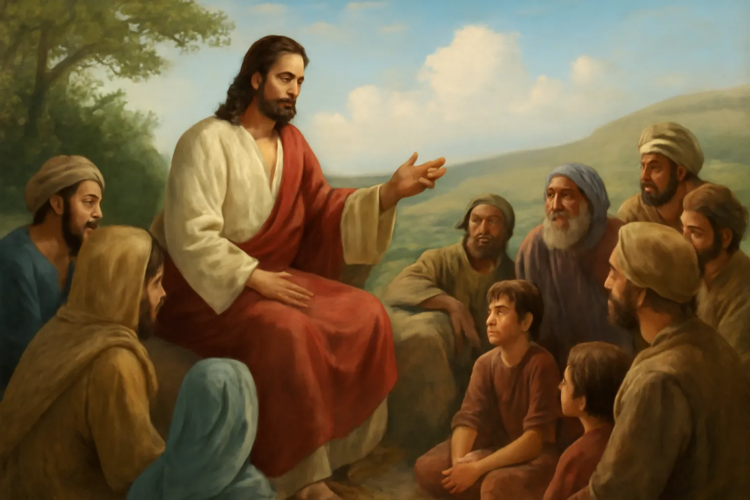 jesus teaches parables