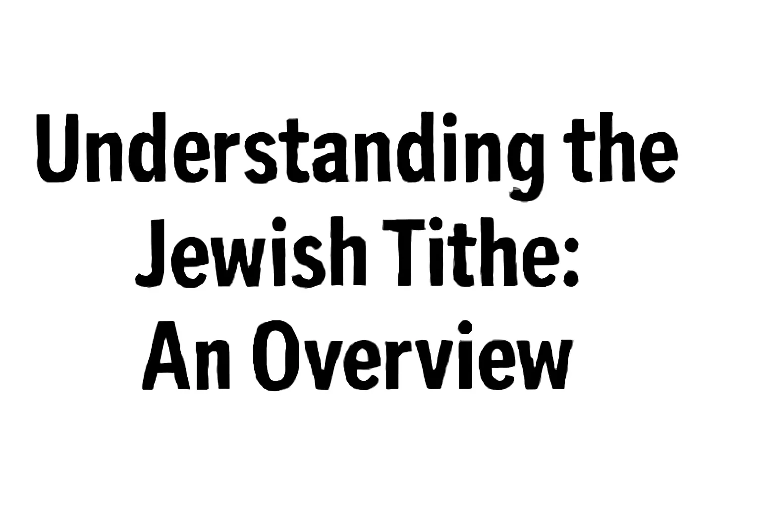 jewish tithe