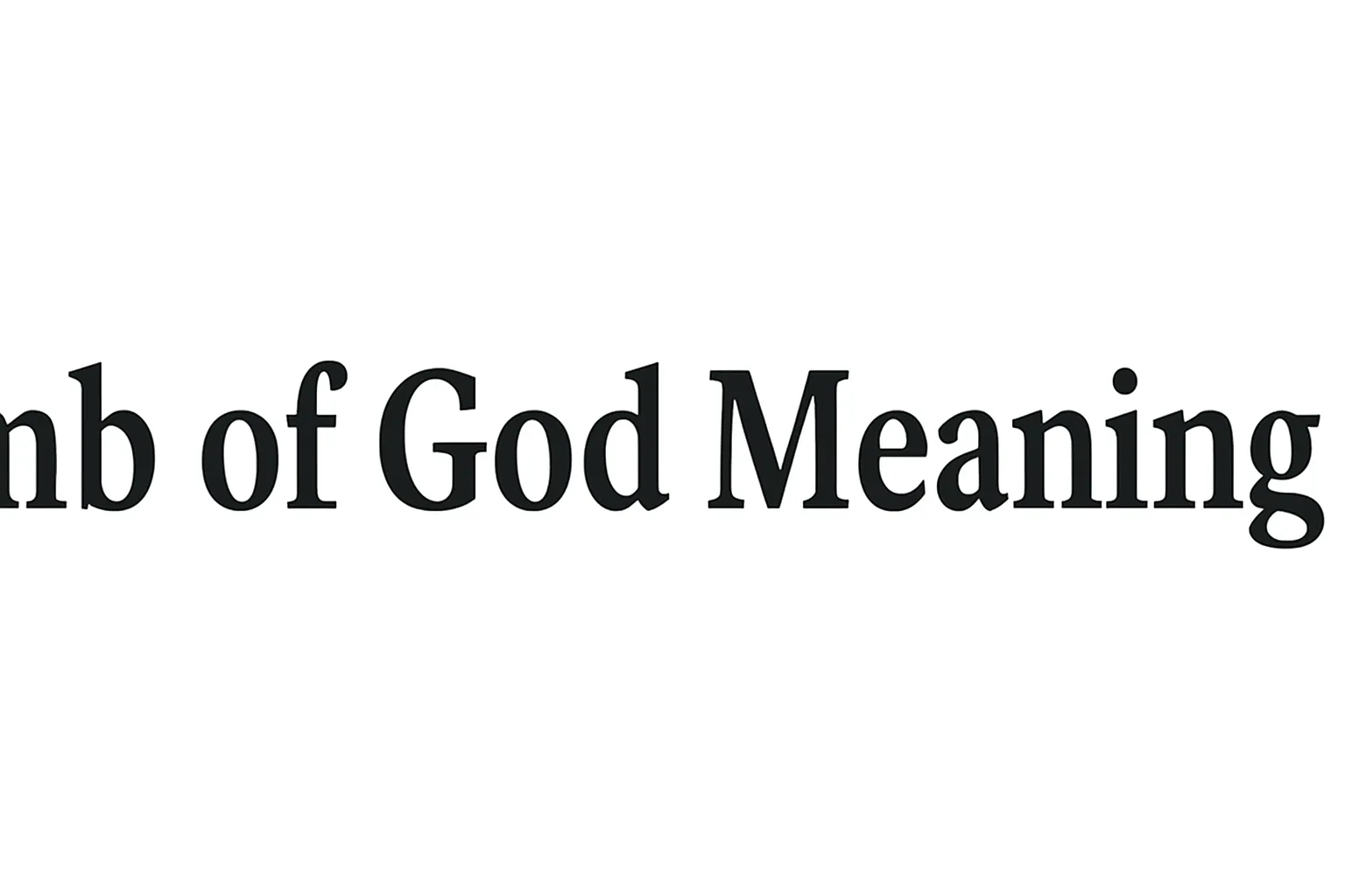 lamb of god meaning