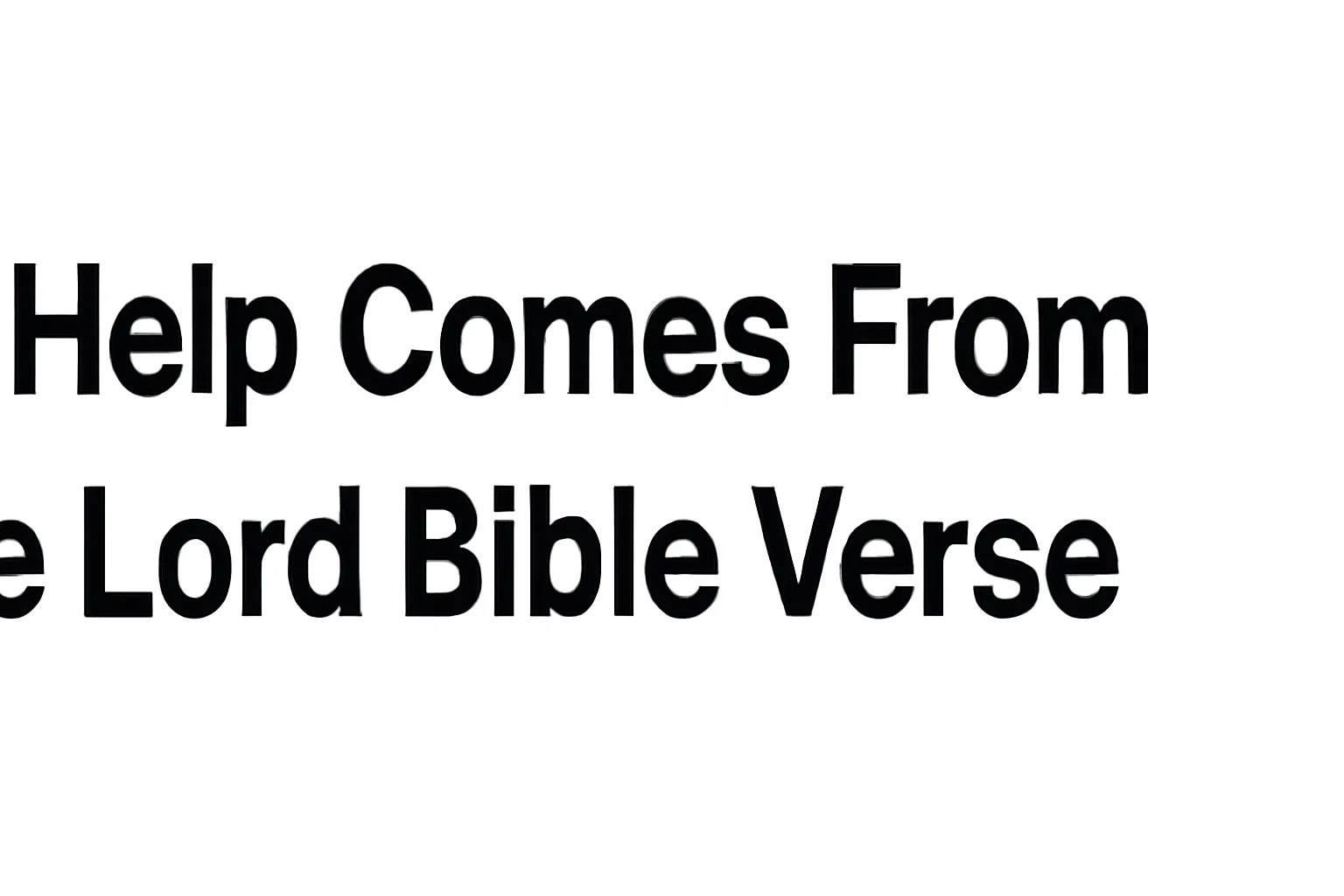 my help comes from the lord bible verse