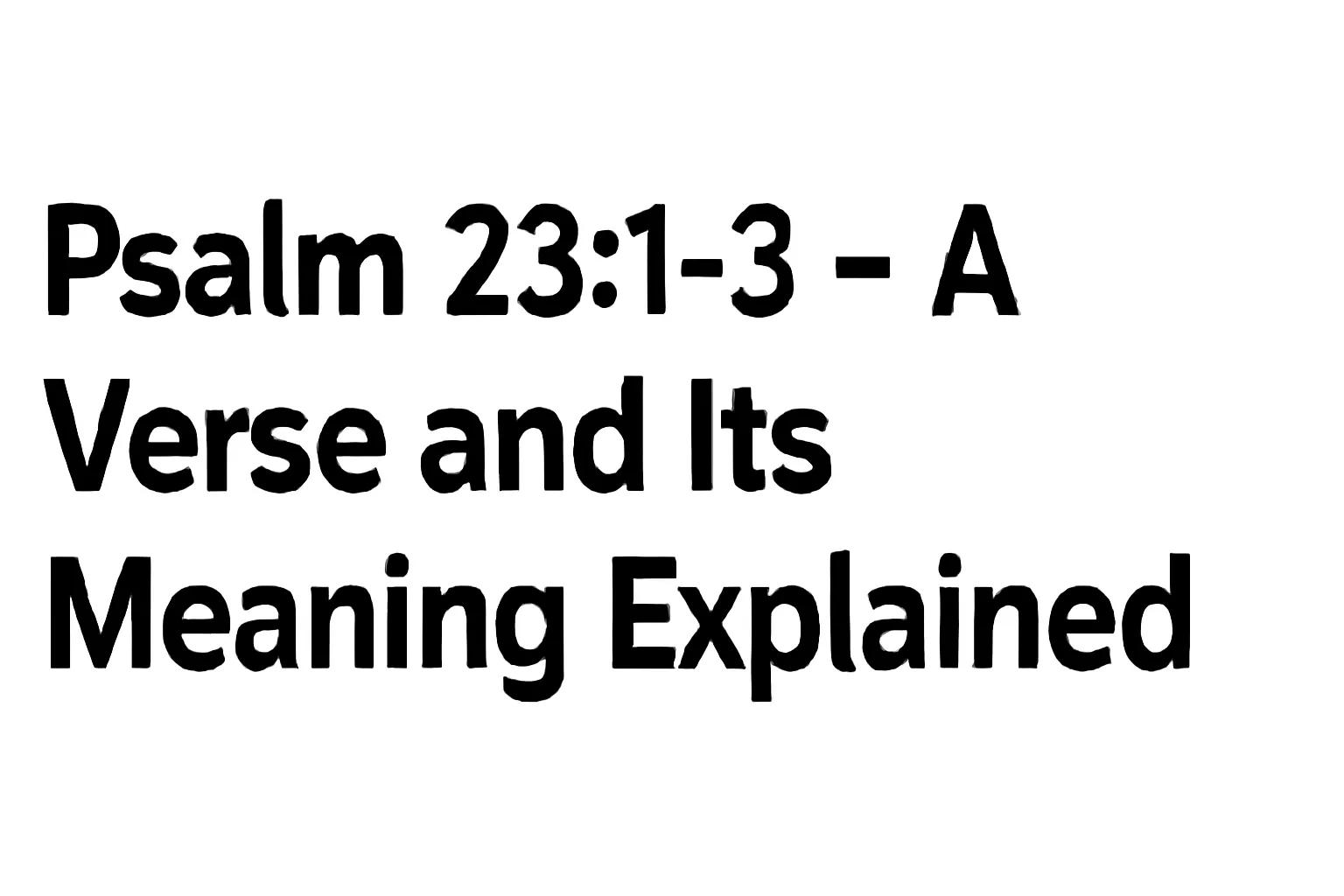 psalm 23 1-3