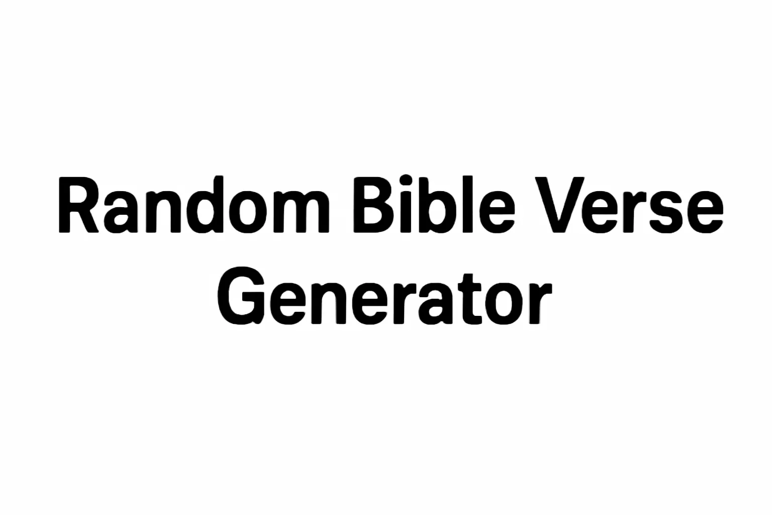 random bible verse generator