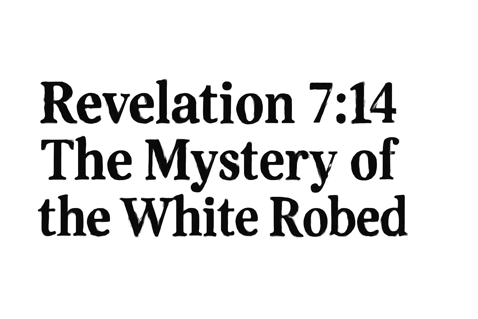 revelation 7 14