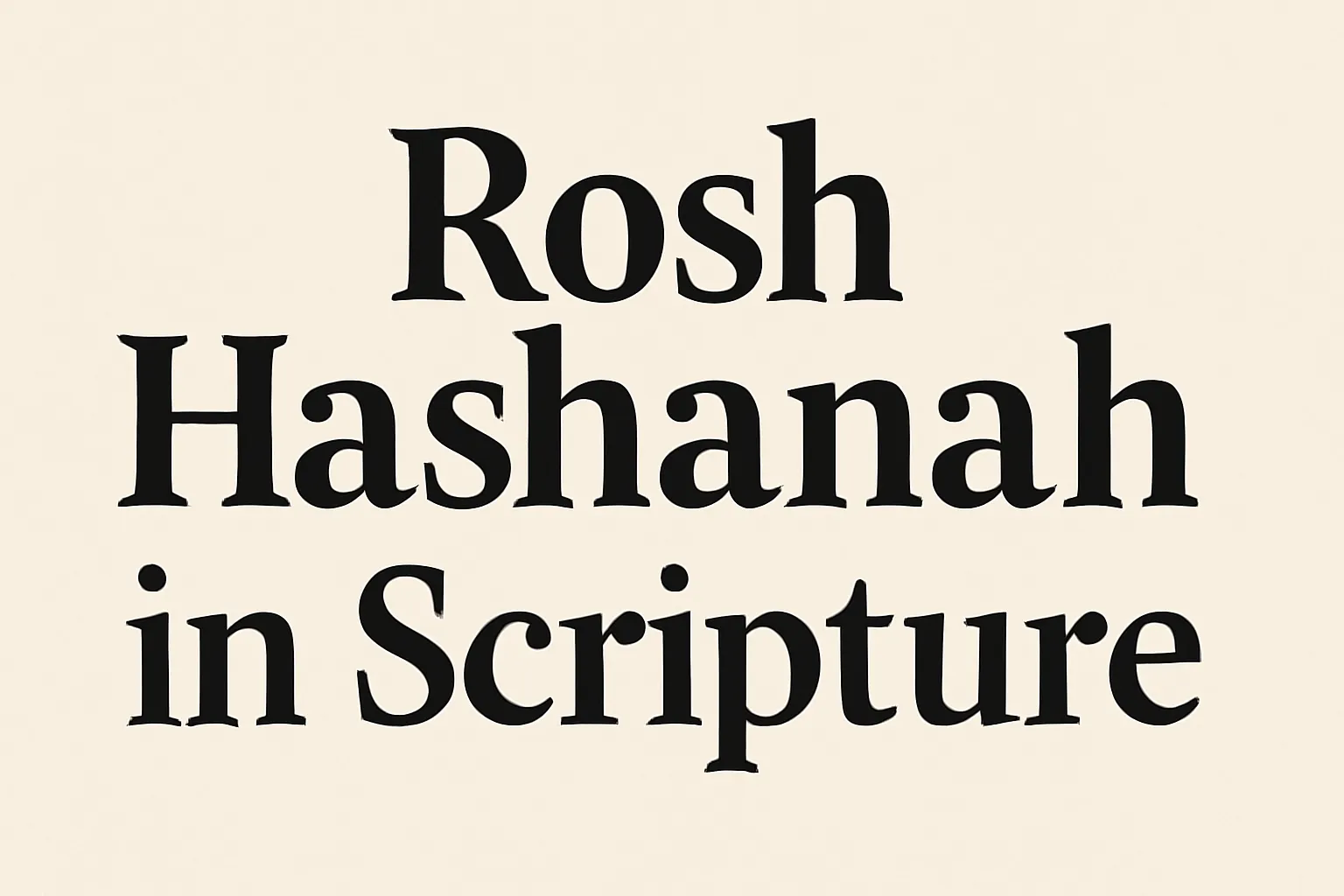 rosh hashanah in scripture