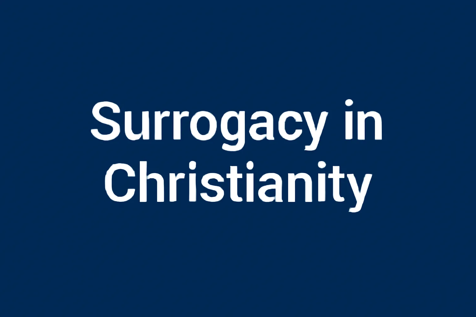 surrogacy in christianity