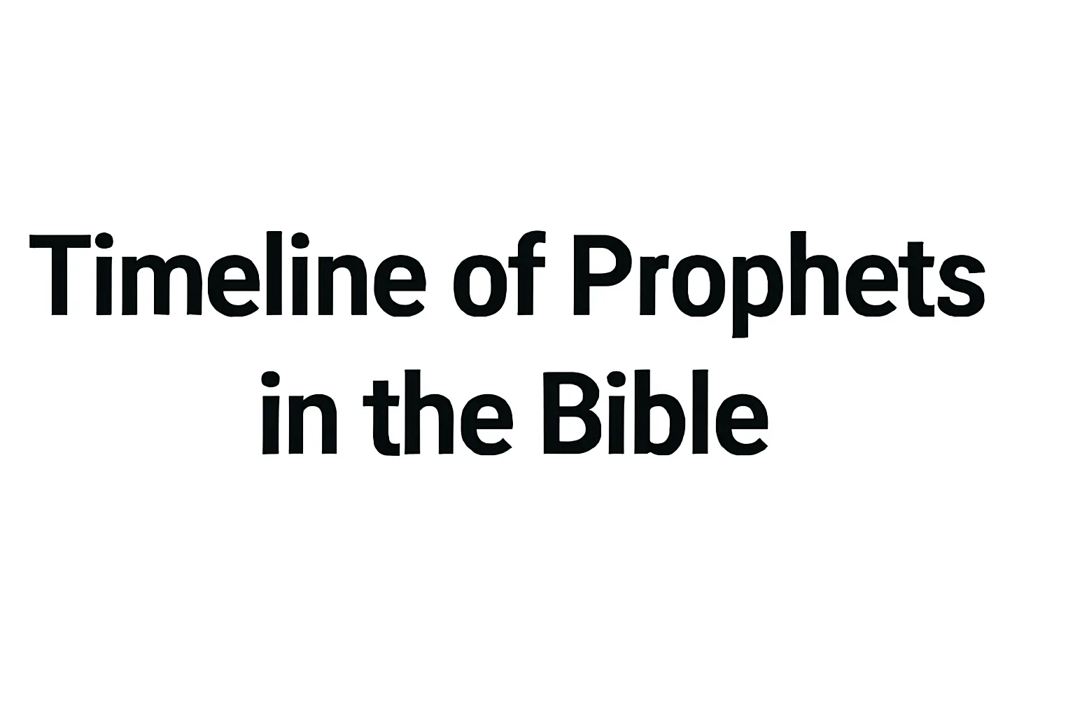 timeline of prophets in the bible