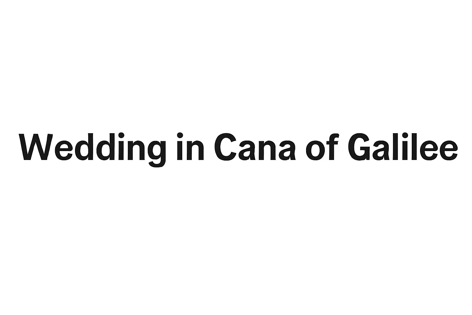wedding in cana of galilee