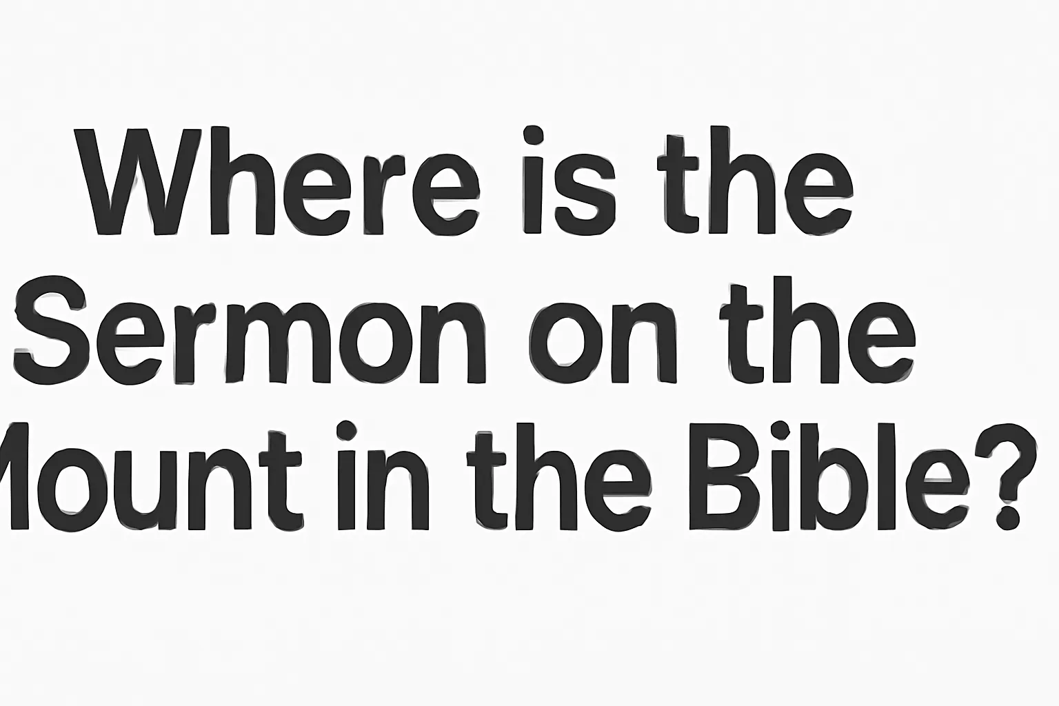 where is the sermon on the mount in the bible