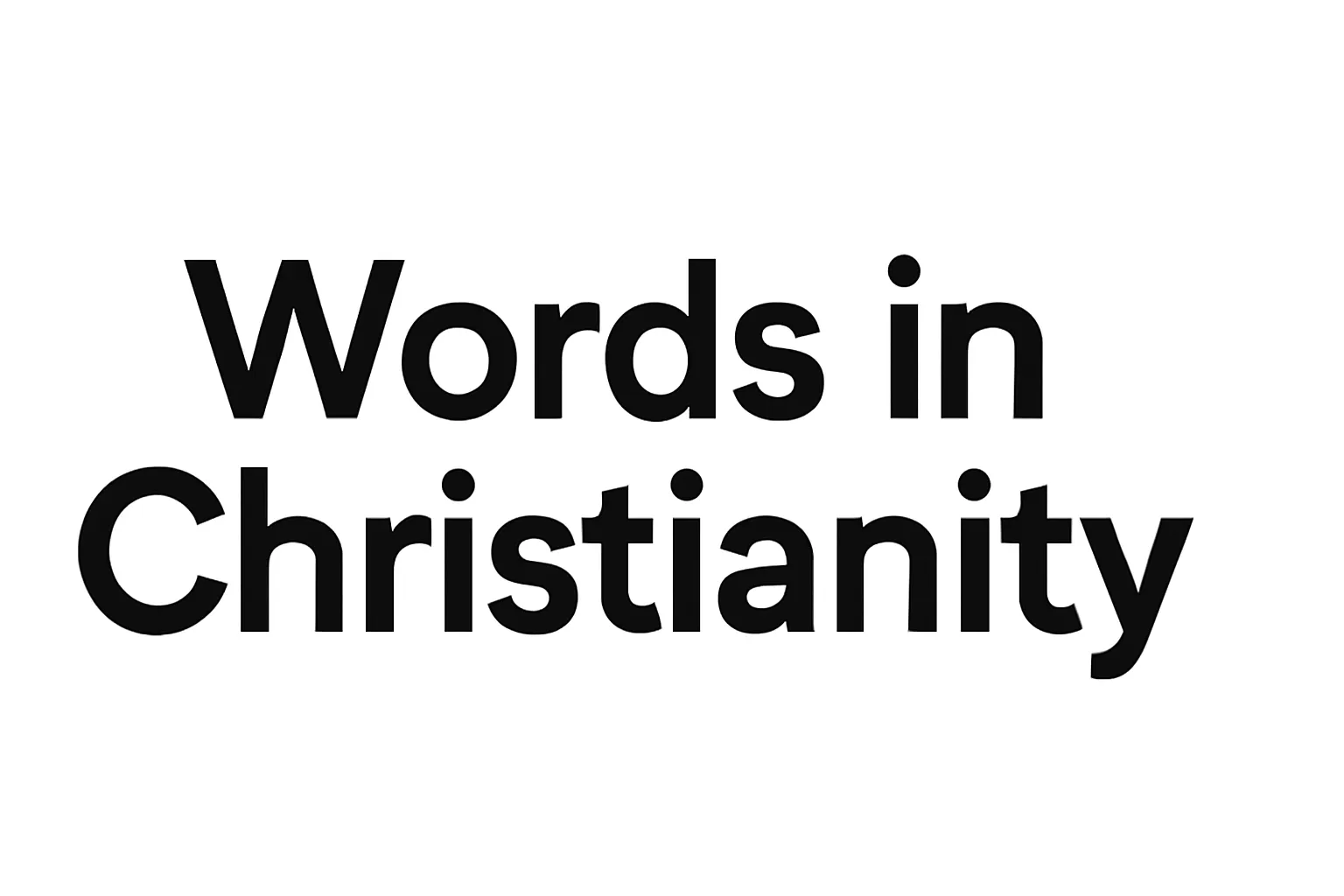 words in christianity